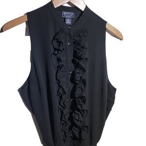 American Living Black Ruffle Dress